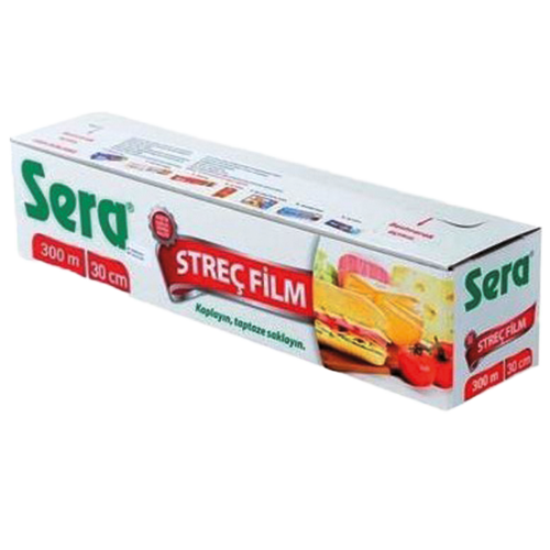 8 Mic Sera Streç Film / Kayar Bıçaklı 30 cm*300mt Kutulu