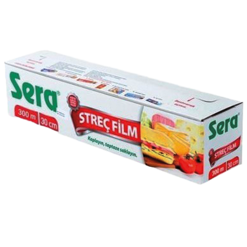 8 Mic Sera Streç Film / Kayar Bıçaklı 30 cm*300mt Kutulu