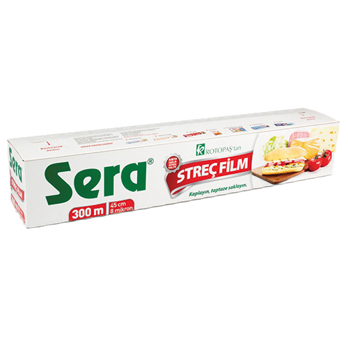8 Mic Sera Streç Film 45cm*300 mt Kutulu