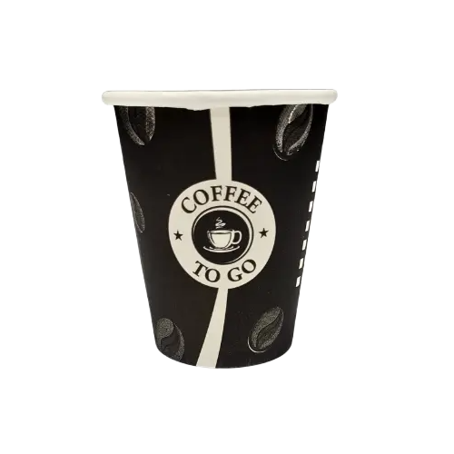 8 OZ Karton Bardak Siyah Cafe To Go (25’li Paket)