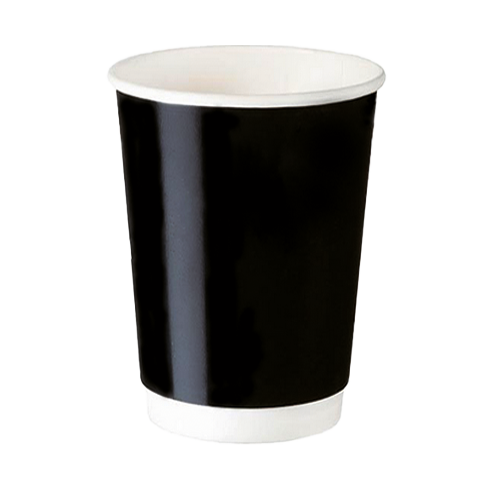 14 OZ Siyah Double Wall Karton Bardak (25’li Paket)