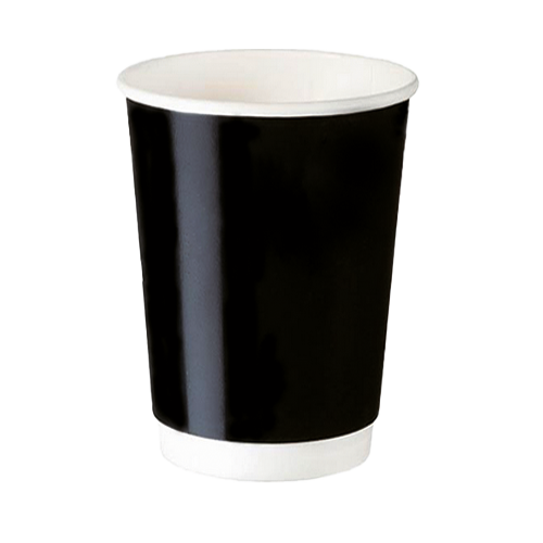 14 OZ Siyah Double Wall Karton Bardak (25’li Paket)