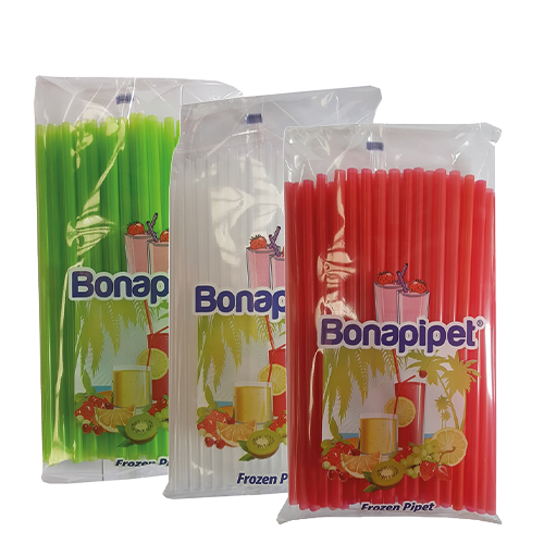 7 mm × 22 cm Frozen Düz Pipet Renkli (100’lü Paket)