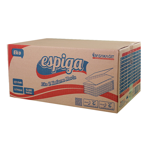 ESPİGA EKONOMİK DİSPANSER Z KATLAMA HAVLU 12*100 AD (791) KL 1200 ADET